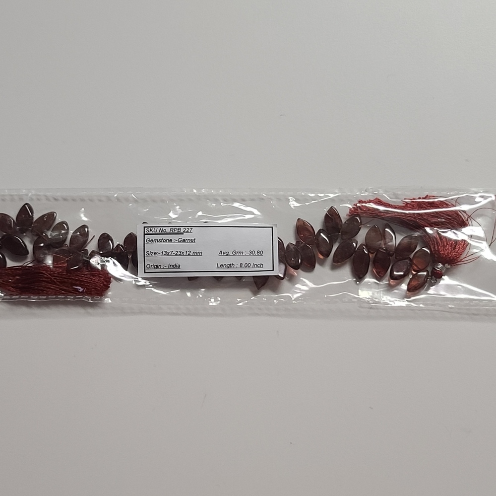 Genuine garnet gemstone